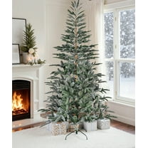 Vebreda 7FT Artificial Christmas Tree, 800 Branch Tips, Xmas Tree with Metal Stand, PE PVC Holiday Decoration for Home, Office