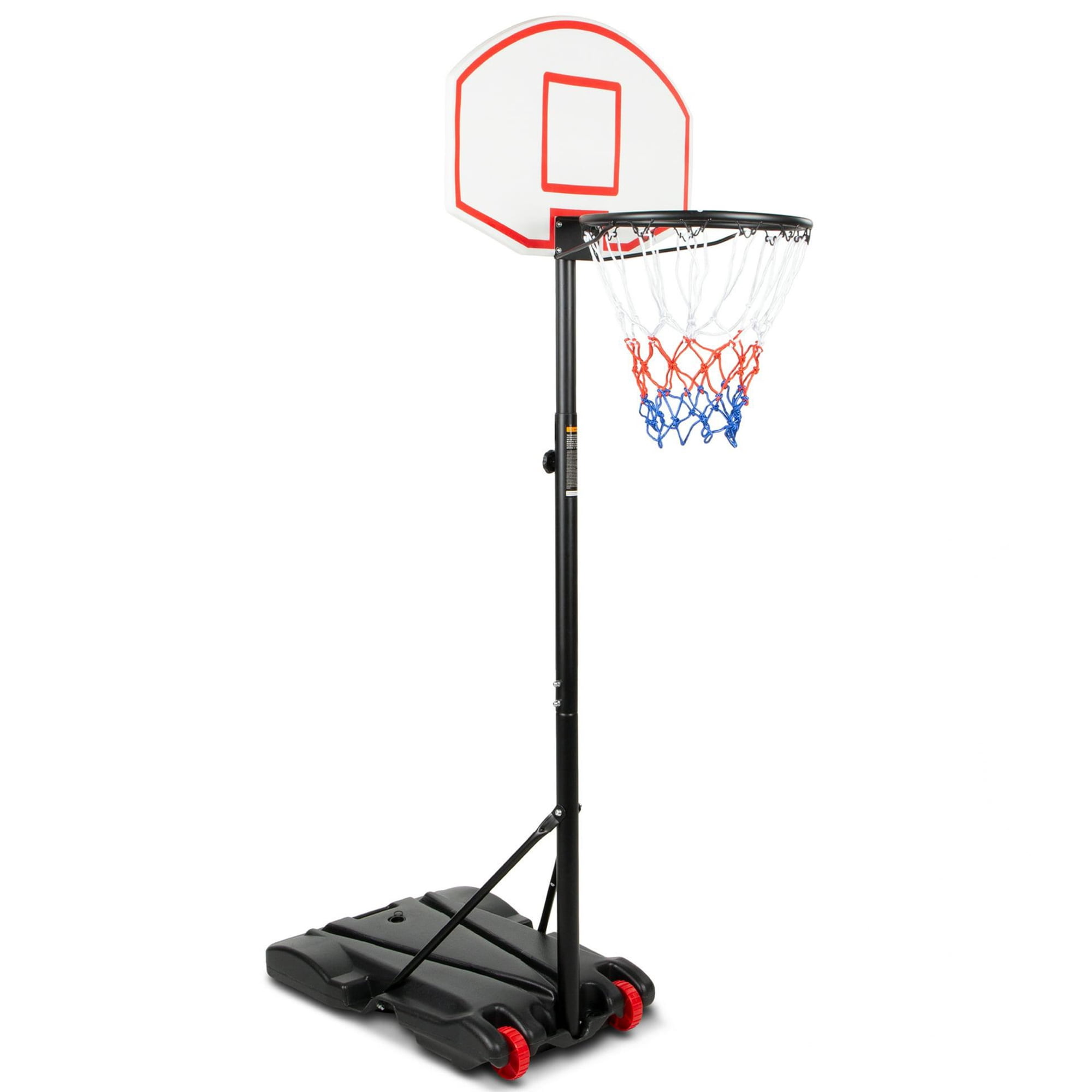 Vebreda Basketball Hoop Goal 5.2 Ft. - 7 Ft. Height Adjustable Portable Basketball Hoop System, Black