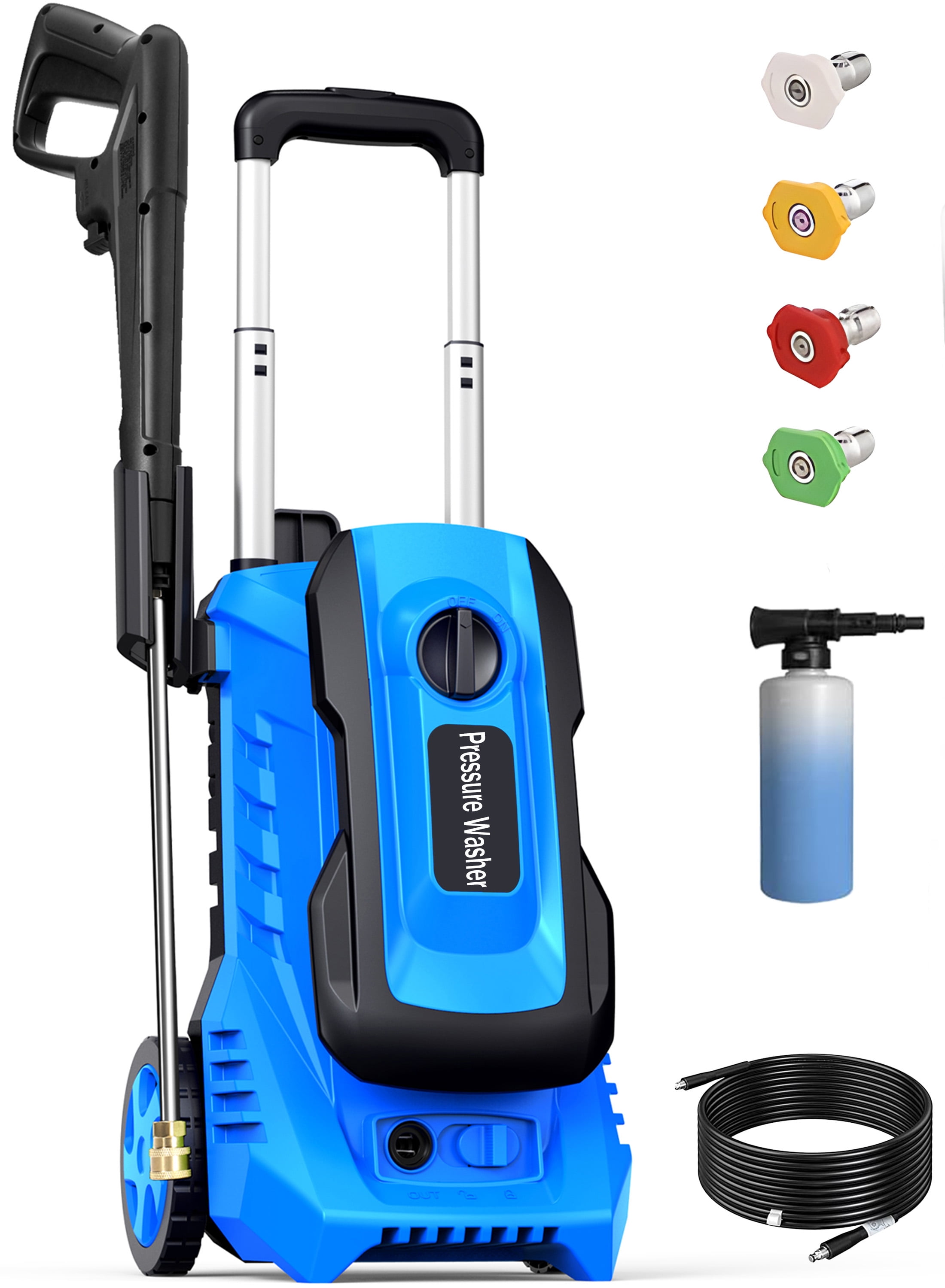 Walmart promo code:  Free Shipping! Vebreda Electric Pressure Washer 3300PSI 2.0GPM Power Washers Electric Powered, 1800W, Blue