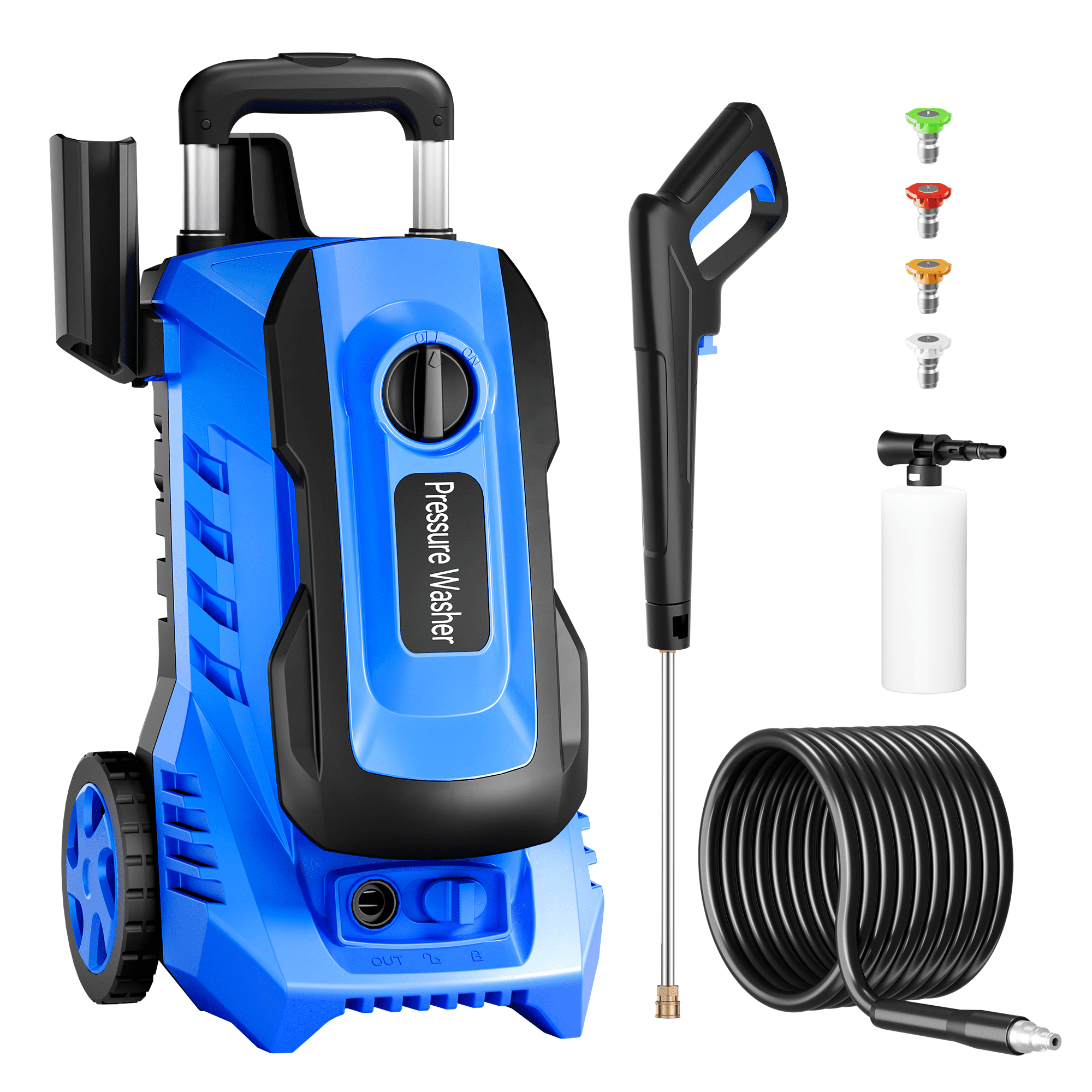 Vebreda Electric Pressure Washer 3800PSI 2.6GPM Power Washers Electric Powered, 1800W, Blue