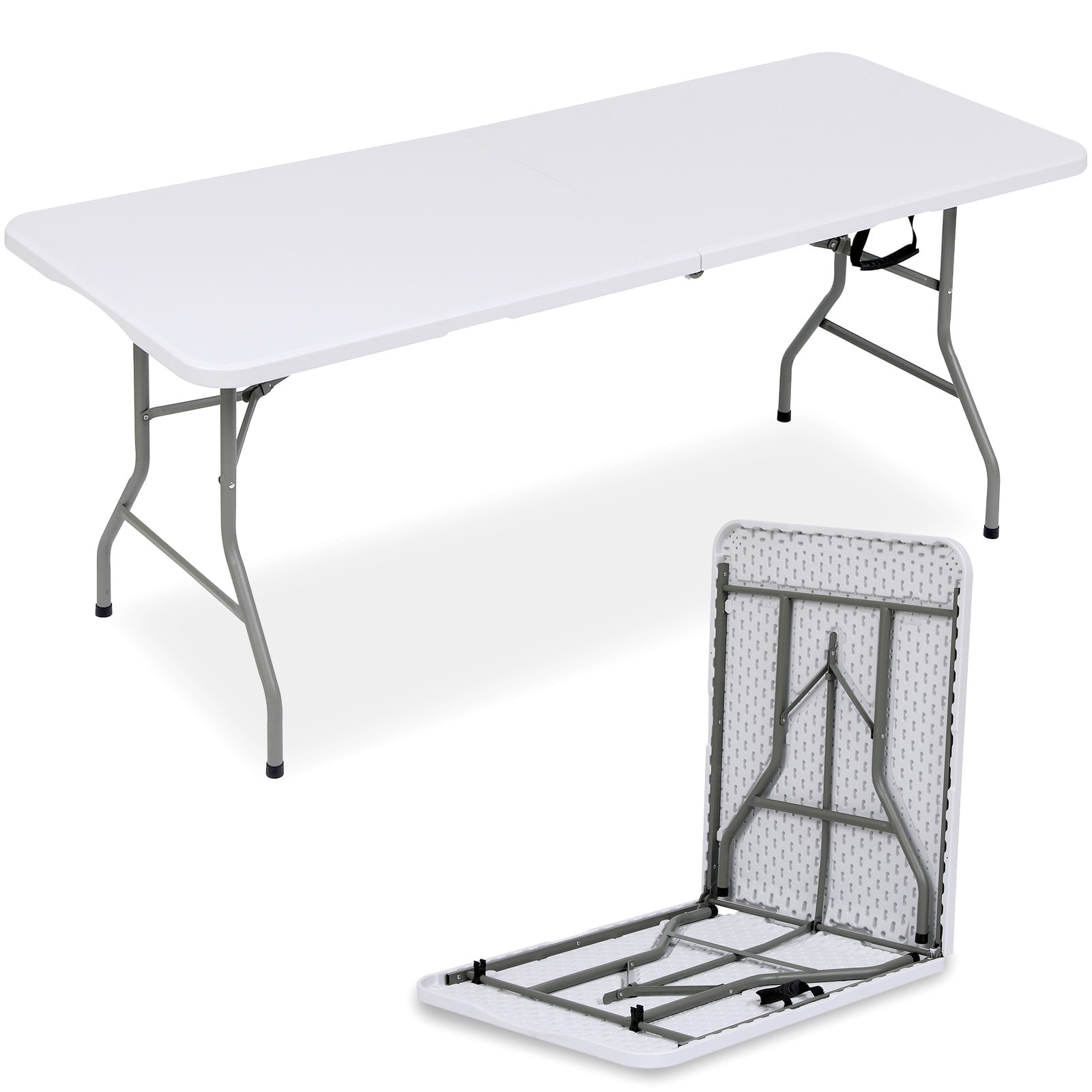 Vebreda Folding Table 6ft Plastic Folding Outdoor Table White