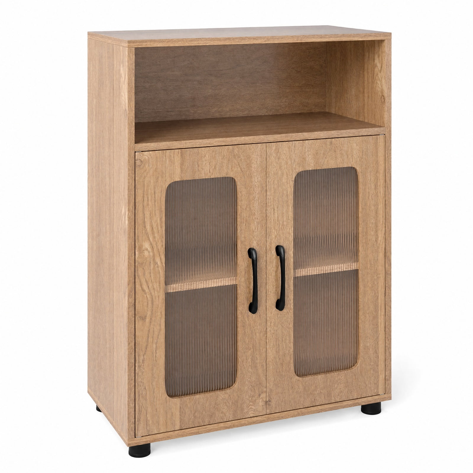 Vebreda Freestanding Bathroom Storage Cabinet, Bathroom Cabinet Freestanding Cabinet with 2 Doors and 3-Level Adjustable Shelf