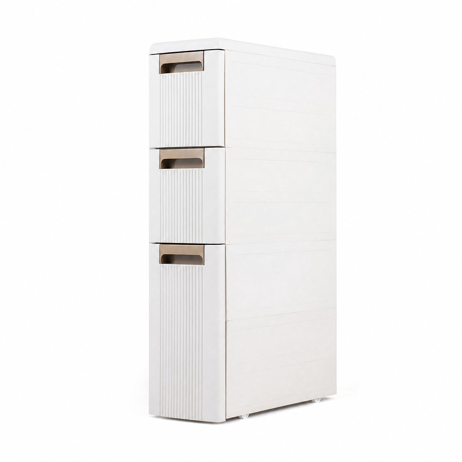 Vebreda Freestanding Bathroom Storage Cabinet, Narrow Storage Cabinet with Drawers and Removable Dividers, Multi-Layered Storage