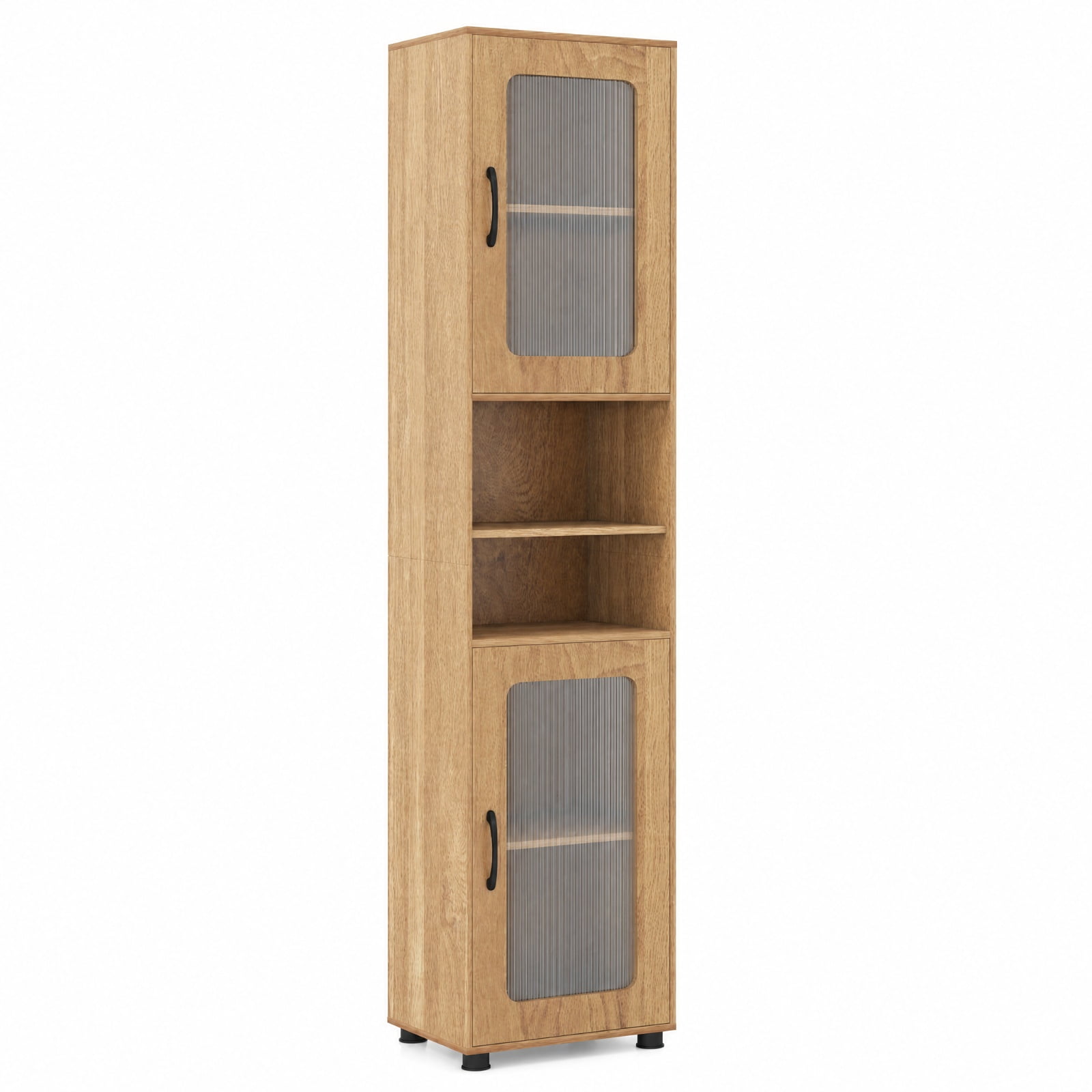 Vebreda Freestanding Bathroom Storage Cabinet, Tall Bathroom Storage Cabinet 67 Inches Freestanding Storage Organizer, Flexible Storage Options