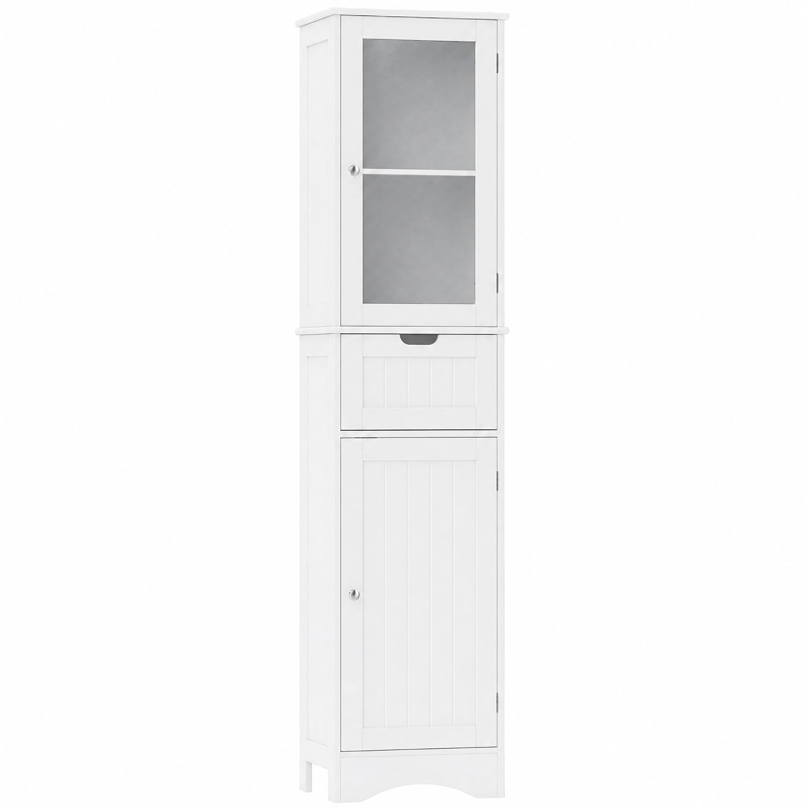 Vebreda Freestanding Bathroom Storage Cabinet, Tall Floor Storage Cabinet with 2 Doors and 1 Drawer for Bathroom, Fit Anywhere You Need