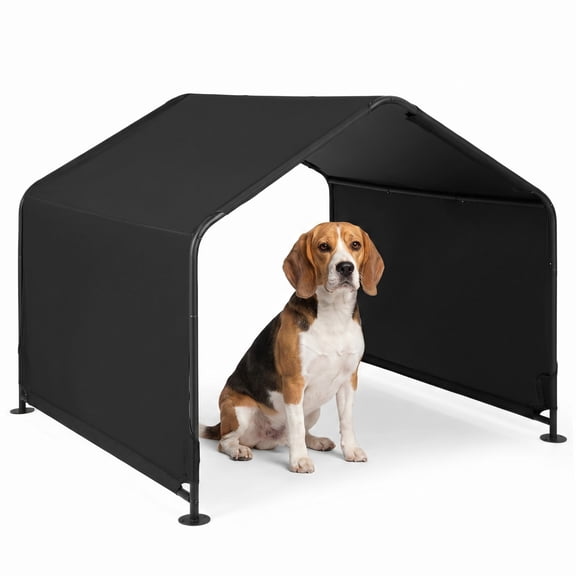 Vebreda Outdoor Dog Shade Shelter with Waterproof Roof and Ground Stakes for Deck, Roomy Shelter for Various Pets, High-quality Canopy