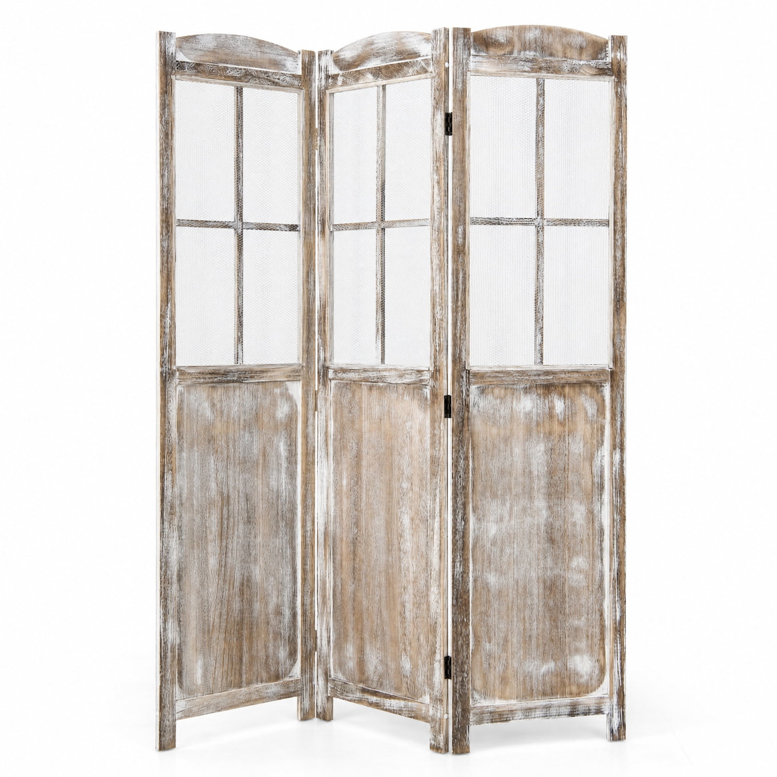 Vebreda Outdoor Privacy Screen, 6FT Folding Privacy Screen, Retro Style and Natural Tone, Transform Your Living Space, No Assembly Required