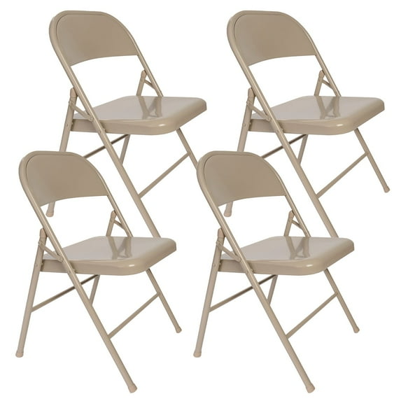 Vecelo All Steel Folding Chair (4-Pack) in Multiple Colors