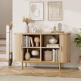 thumbnail image 1 of Vecenuy 47" Sideboard Buffet Cabinet with Storage, Sliding Door & Adjustable Shelf, Modern Accent Coffee Bar Console Table for Kitchen, Entryway, Natural Oak, 1 of 7