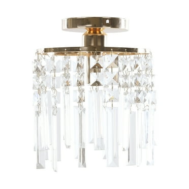 Zenithome 11.85x9.88inch Modern Crystal Chandelier Flush Mount Chandelier Crystal Ceiling Light Semi Mount Ceiling Lighting Fixture Modern Crystal Ceiling Lamp for Hallway Kitchen Dining Room Bedroom