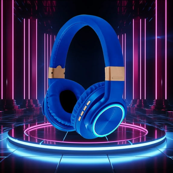 Vecoauto Bluetooth 5.0 Wireless Earphones With Cool Lighting Effect Long-lasting Battery Life Comfortable Earbuds Multiple Playback Modes Bluetooth Earphones Bluetooth earphone,Gift