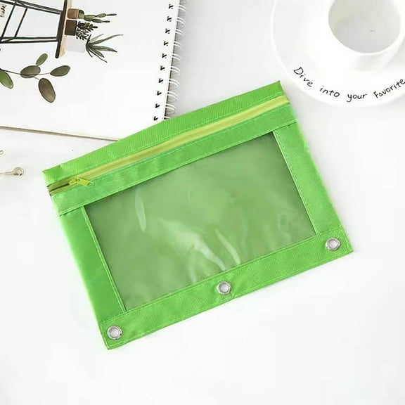 Zenithome Under 5$ Three-Hole Pencil Case Single Zipper Transparent Pvc Document Storage Bag Detachable Folder Large Capacity Pencil Case Pencil Case Gift