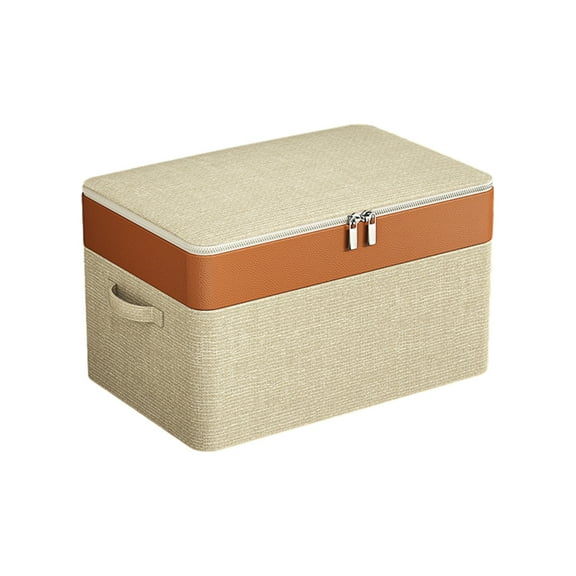 Zenithome Double Layer Oxford Zipper Clothes Storage Bag Wardrobe Storage Box Portable Storage Bag Winter Quilt Storage Box Clothing & Closet Storage