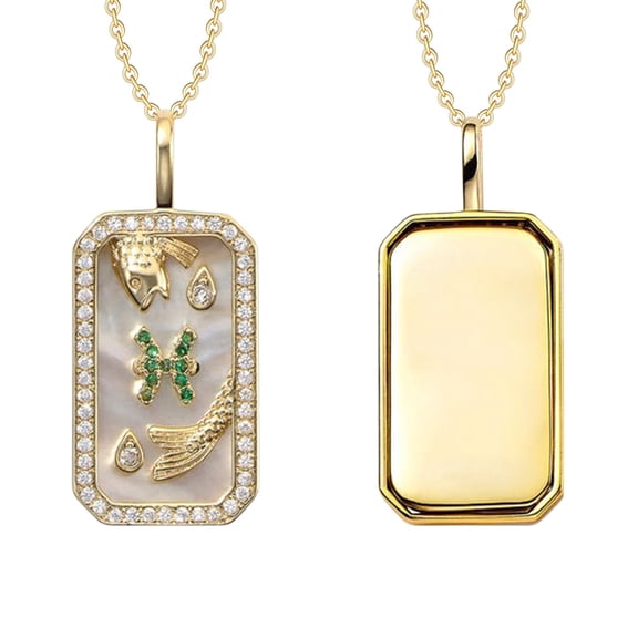 Zenithome Halloween Christmas 12 Constellations Necklace with Diamonds and Colored Stones Zircon Necklace 12 Constellations Artificial flowers