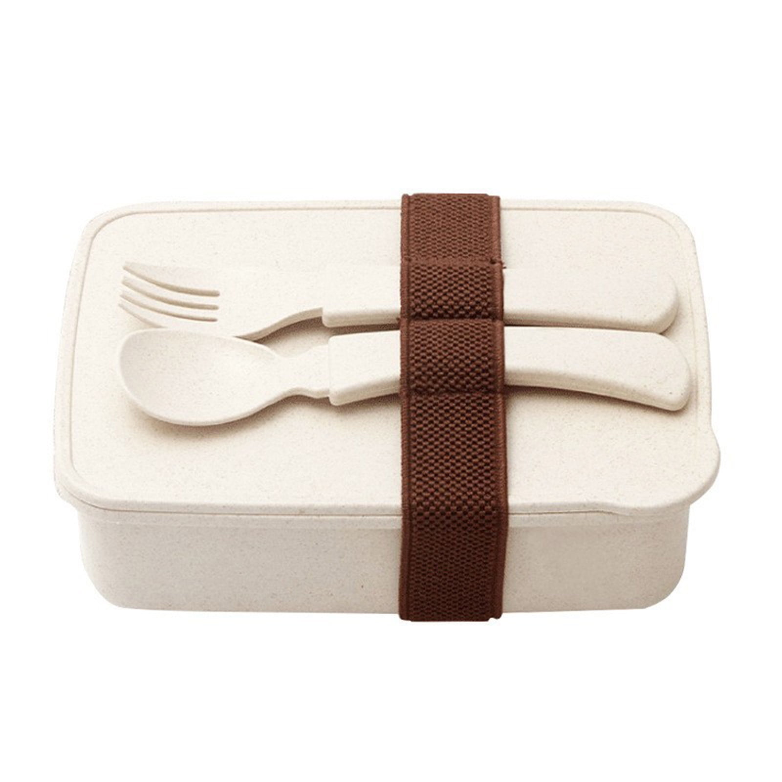 Vecoauto Lunch Box Containers Beige Adult Lunch Box Stackable Bento