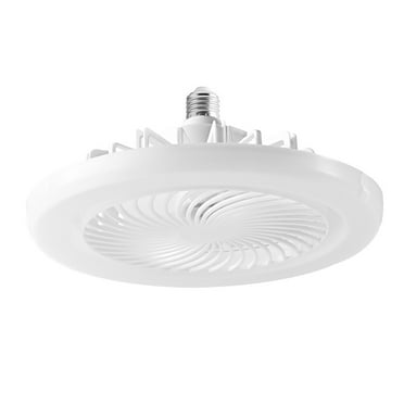Zenithome Smart Bladeless Ceiling Fans with Remote E27 Ceiling Fan with Lights Enclosed Low Fan Light Ceiling Light with Fan Hidden Electric Fan Delier Gimbal White Light
