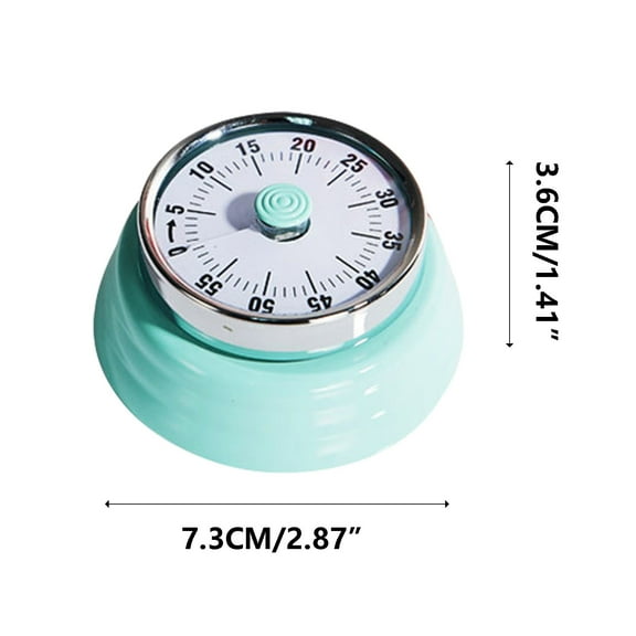 Zenithome Style Mechanical Kitchen Soup Timer Reminder Timer Kitchen Mechanical Timer Baking Reminder Timer Student Time Manager Stainless Steel with Magnet Kitchen Utensils & Gadgets