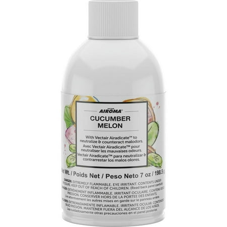 Vectair Systems Airoma Dispenser Fragrance Refill - Aerosol - 6000 ft³ - Cucumber & Melon - 60 Day - 12 / Carton - Odor Neutralizer | Bundle of 2 Cartons