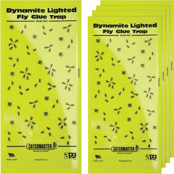 Catchmaster Flying Insect Light Trap Replacement Glue Boards 5-Pack, Indoor Fly Trap Refill Glue Traps