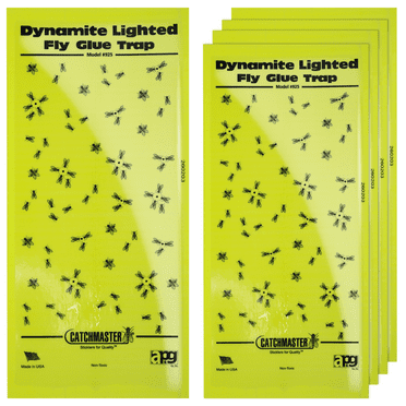 Catchmaster Pro Series Flying Insect Light Trap Replacement Glue Boards 5-Pack, Indoor Fly Trap Refill