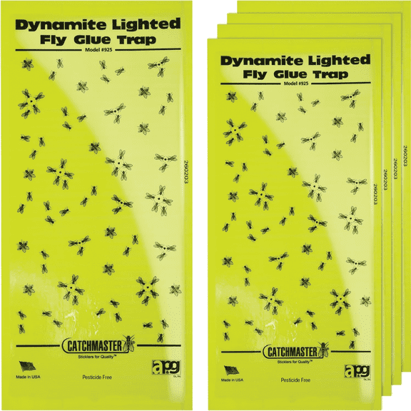 Catchmaster Flying Insect Light Trap Replacement Glue Boards 5-Pack, Indoor Fly Trap Refill Glue Traps