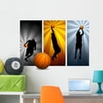 thumbnail image 1 of Vector Basketball Players 2 Wall Mural by Wallmonkeys Peel and Stick Graphic (36 in W x 26 in H) WM23802, 1 of 4