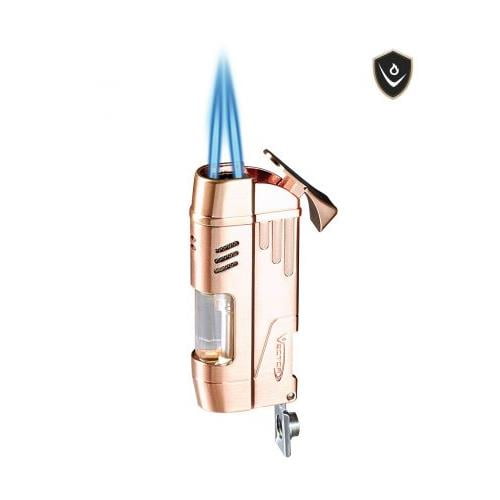 Vector Delta Dual Flame Torch Lighter with Cigar Punch
