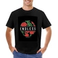 thumbnail image 1 of Vector Design for Tee Print with Roses Drawing Men’s T-Shirt 100% Cotton Casual Short Sleeve Tops Gift Tee Black 3XL, 1 of 5