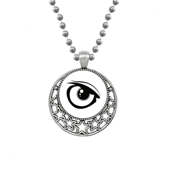 Vector Eye Decoration Black Pattern Necklaces Pendant Retro Moon Stars Jewelry