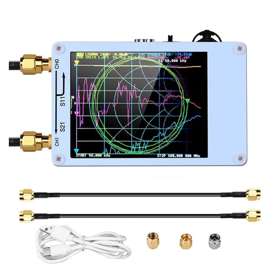 Vector Network Analyzer 50KHz-900MHz Digital Touching Screen Shortwave MF HF VHF UHF Antenna Analyzer Standing Wave