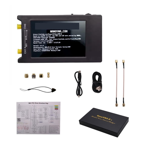 Vector Network Analyzer VNA-H4 4.0inch Display 4.2 Version 1950mAh Battery Vector Network Analyzer HF VHF UHF Antenna Analyzer ,Easy to Use