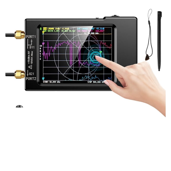 Vector Network Antenna Analyzer 10KHz-1.5GHz MF HF VHF UHF W/ Shell SD Card Slot Supprt 32G Digital Nano VNA-H Tester
