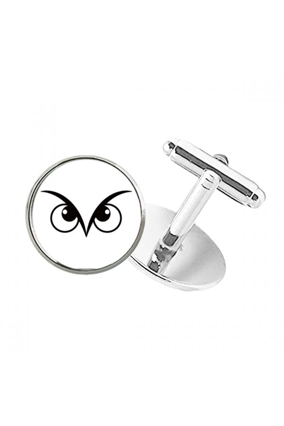 Vector Pattern Black Eye Decoration Round Button Cuff Clip Stud Cufflinks