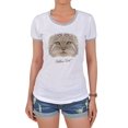thumbnail image 1 of Vector Portrait Of A Manul Cat Print 100% Cotton Short Sleeves T-shirt WTS_06 L, 1 of 1