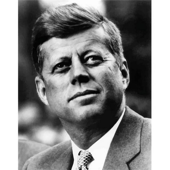 Vector Portrait of John F. Kennedy Poster Print - 25 x 32