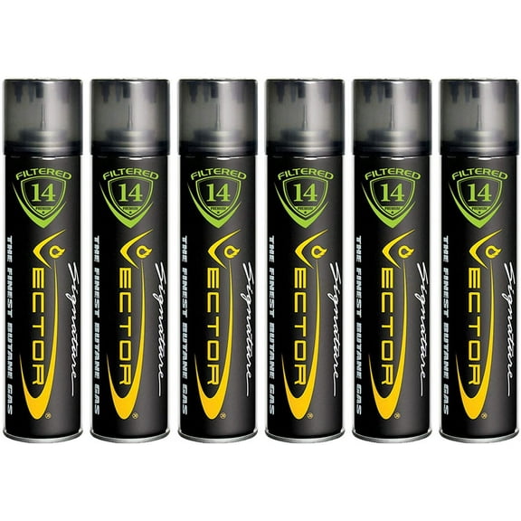 Vector Quintuple Refined Butane Gas Fuel Refill - 6 Cans