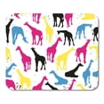 thumbnail image 1 of Vector Seamless Pattern with Giraffes in Cyan Magenta Yellow and Mousepad Mouse Pad Mouse Mat 9x10 inch, 1 of 3