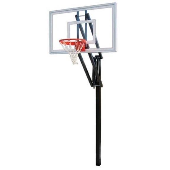 Vector Select Steel-Acrylic In Ground Adjustable Basketball System, Kelly Green