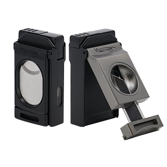 Vector Switch Double Flame Torch Lighter with Cigar Cutter
