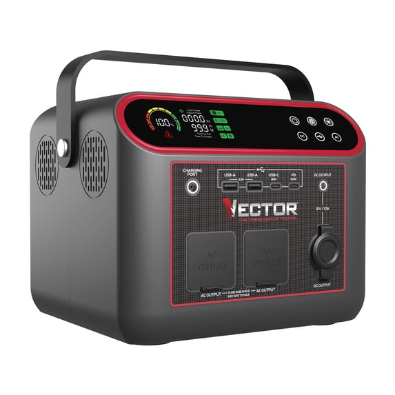 Vector VECLIPS6 666 WH, 733 Watt Lithium Powerstation, with AC, USB and ...