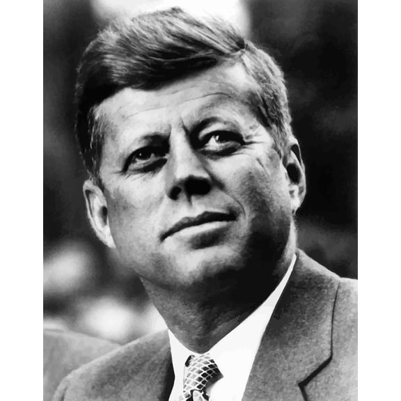 Vector portrait of John F Kennedy Canvas Art - John ParrotStocktrek Images (26 x 32)