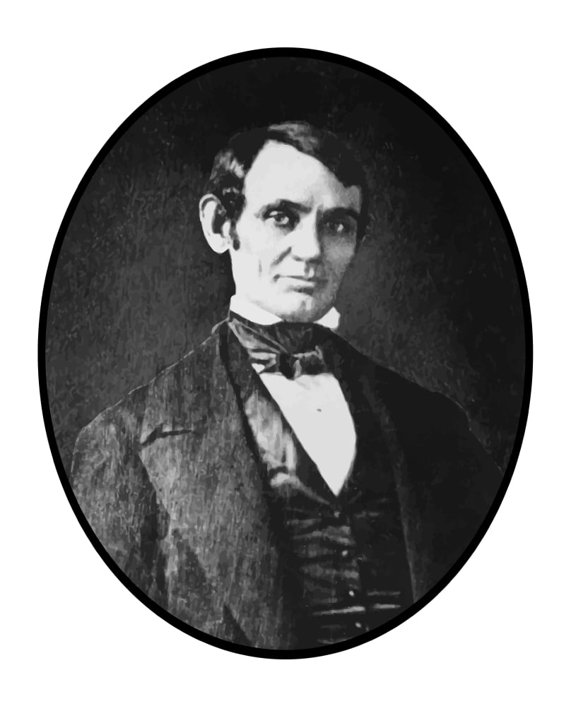 Vector portrait of a young Abraham Lincoln Canvas Art - John ParrotStocktrek Images (13 x 16)