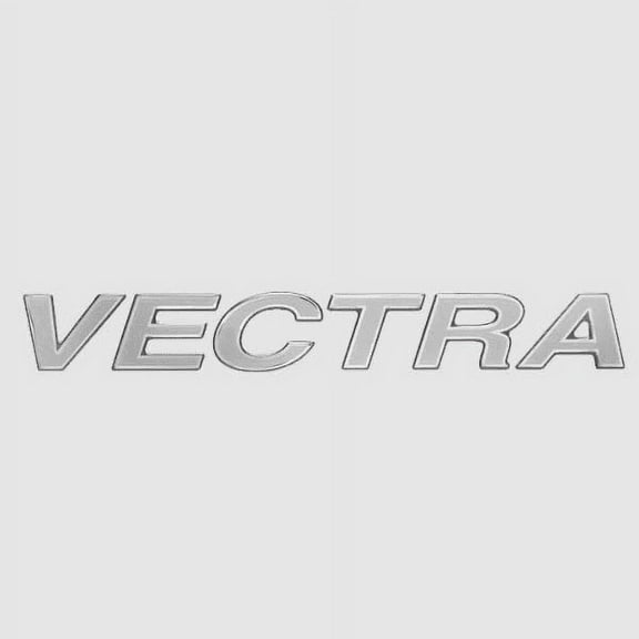 Vectra Boat Raised Decal 1489428 | 13 3/8 x 1 3/4 Inch Metallic Silver