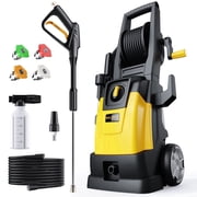 TCISA Electric Pressure Washer,4000 PSI Max 2.8 GPM Power Washer with 35FT Cord,20FT Hose,5 Quick Nozzles,Foam Cannon for Car Garden Patio