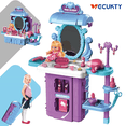 thumbnail image 1 of Vecukty 39Pcs Pretend Beauty Salon Set for Kids, Play Hair Stylist Toy with Simulation Spray, Image Designer Role Play Kit, Gift for Girls Boys, 1 of 8
