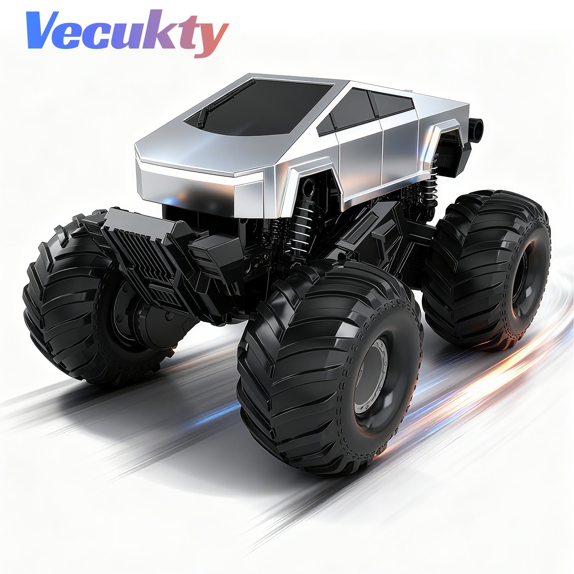 Vecukty RC Monster Truck，4WD Waterproof Amphibious Remote Control Car,2.4GHz All Terrain Off-Road Pickup Truck ,Christmas Birthday Gift Toys for Boys/Girls Kids 4-12