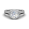 thumbnail image 1 of Veda Jewel 1.48 Ct Round Lab Lab-Created Diamond Engagement Ring with Accents - 14K White Gold Plated - Ideal for Proposals, Anniversaries, and Birthdays - Beautiful Gift for Women on Special Days, 1 of 6