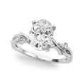 thumbnail image 1 of Veda Jewel 1.95 Ct Oval Cut Lab-Created Diamond Engagement Wedding Lab-Created Diamond Ring - 14K White Gold Plated Ring for Women - Lab-Created Diamond Accent Rings for Women's, 1 of 5