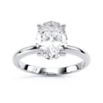 thumbnail image 1 of Veda Jewel 2.04 Ct Oval Cut Lab-Created Diamond Engagement Ring - 14K White Gold Plated Ring for Women - Wedding, Anniversary, Promise, and Graduation Gifts for Women's, 1 of 6