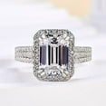 thumbnail image 1 of Veda Jewel 2 Ct Oval Cut Lab-Created Simulated Diamond Engagement Ring for Women - 14K White Gold Plated Double Prong Setting Wedding Band - Perfect Anniversary, Proposal, Gift Ring, 1 of 3